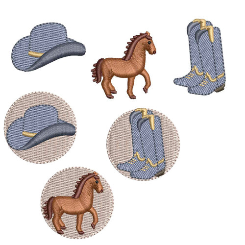 Mini Plus Cowboy Set for Embroidery