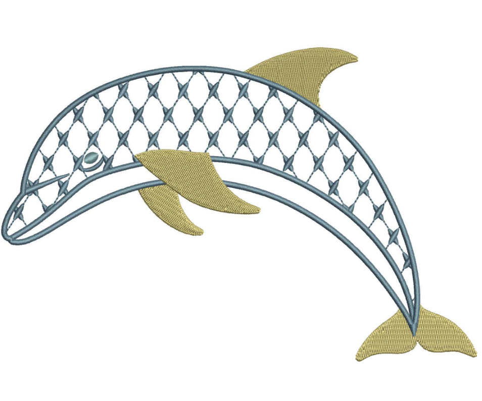 Chic Dolphin for Embroidery