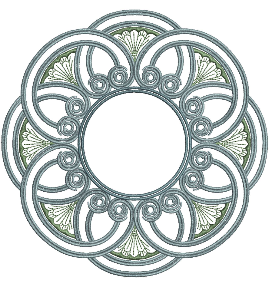 Cartouche Medallion for Embroidery