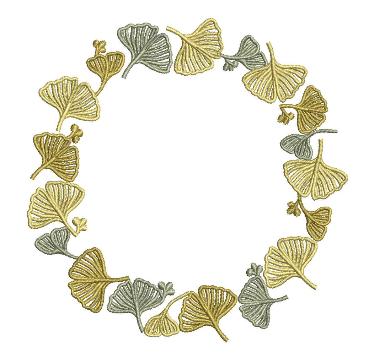 Gingko Wreath for Embroidery