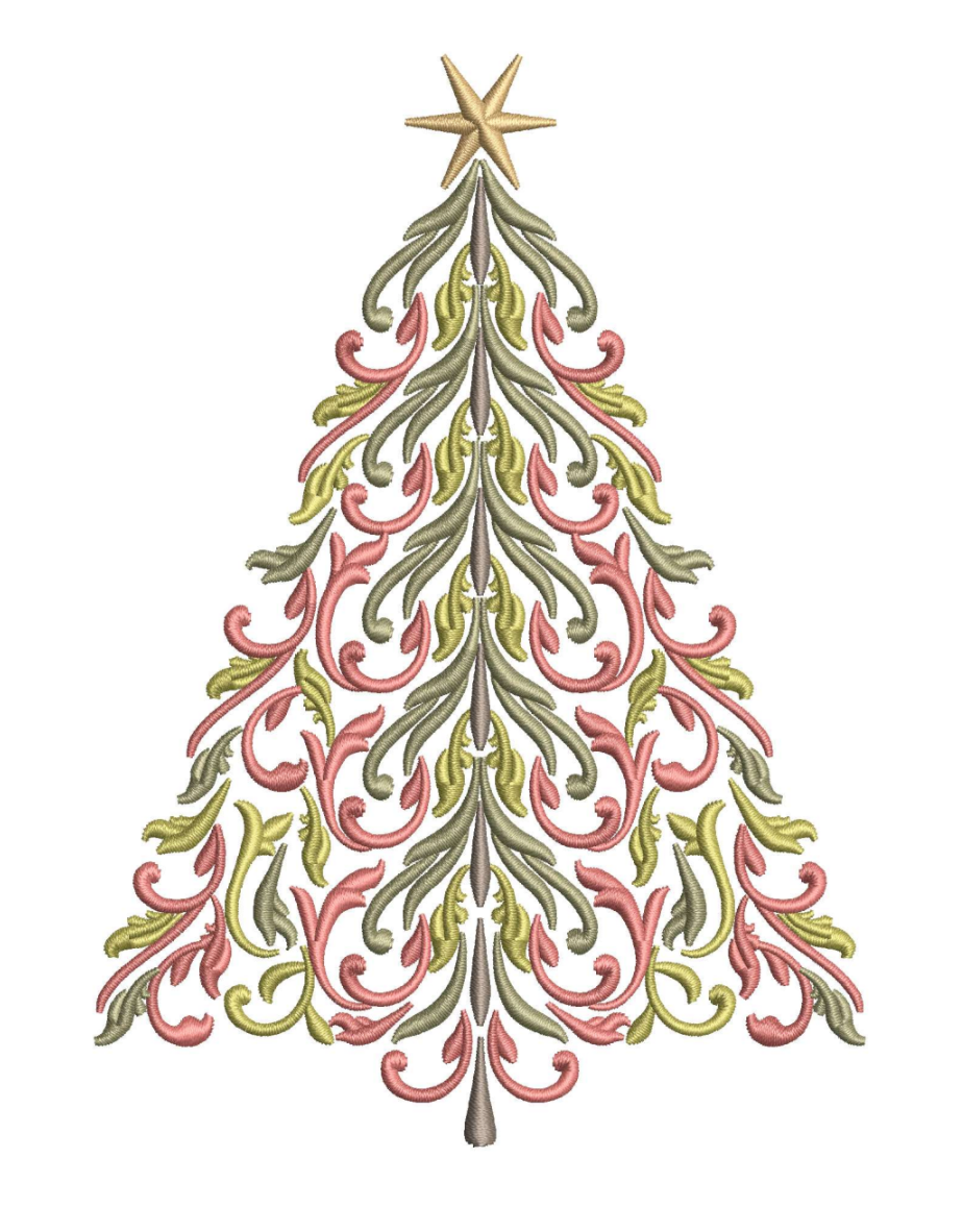 Good Tidings Tree for Embroidery