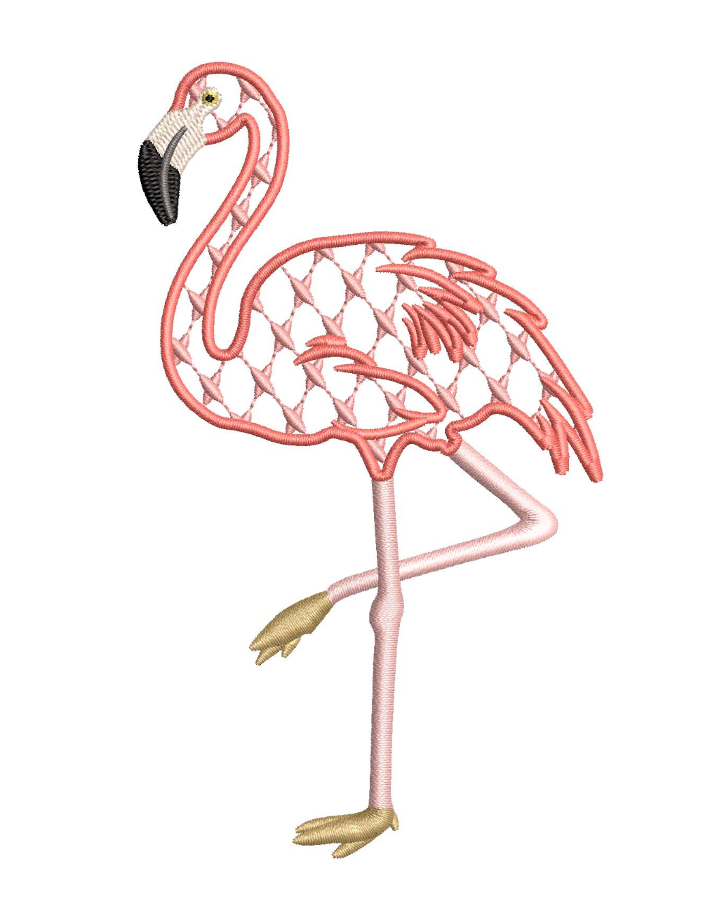 Chic Flamingo for Embroidery