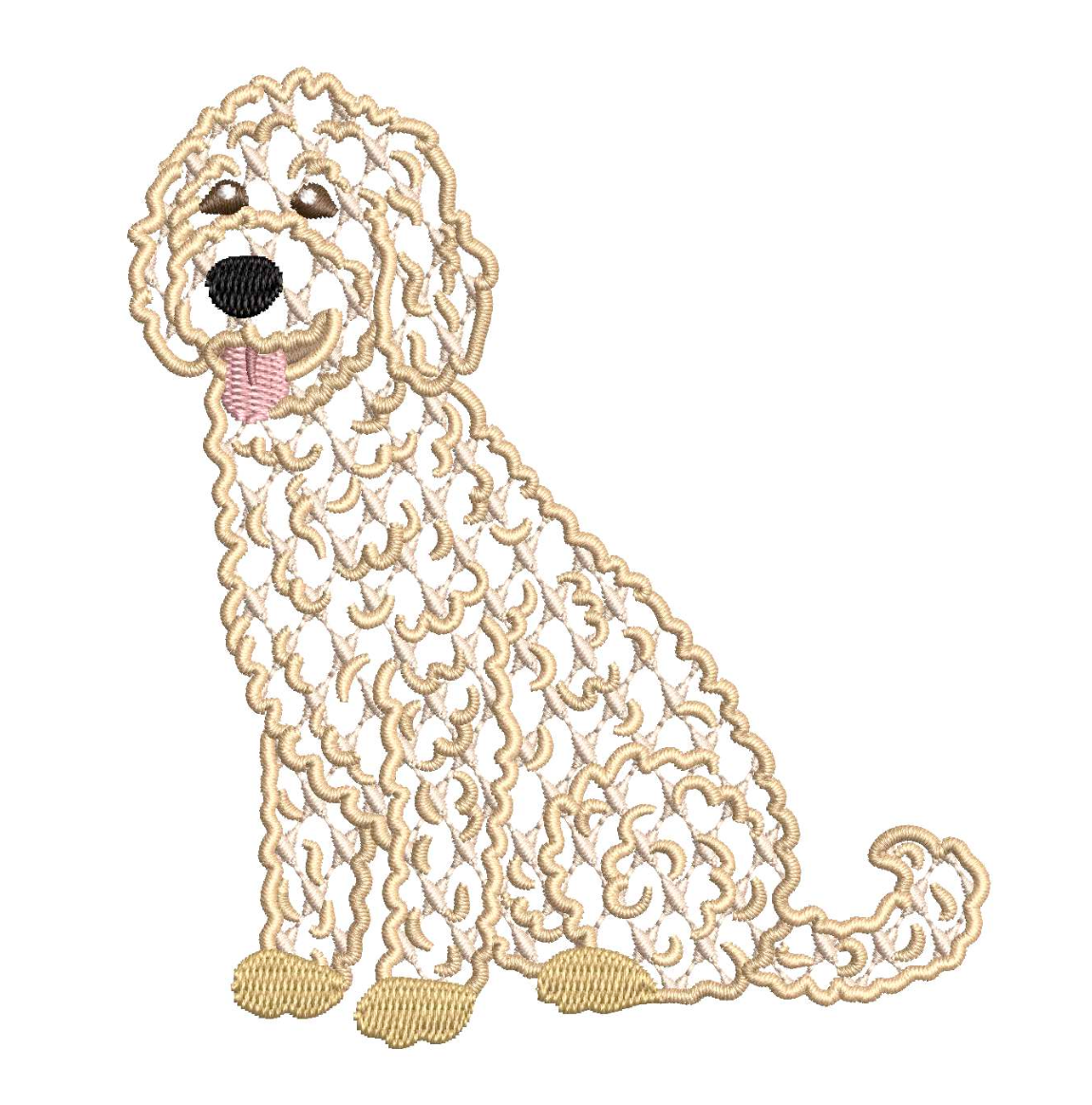 Chic Goldendoodle for Embroidery