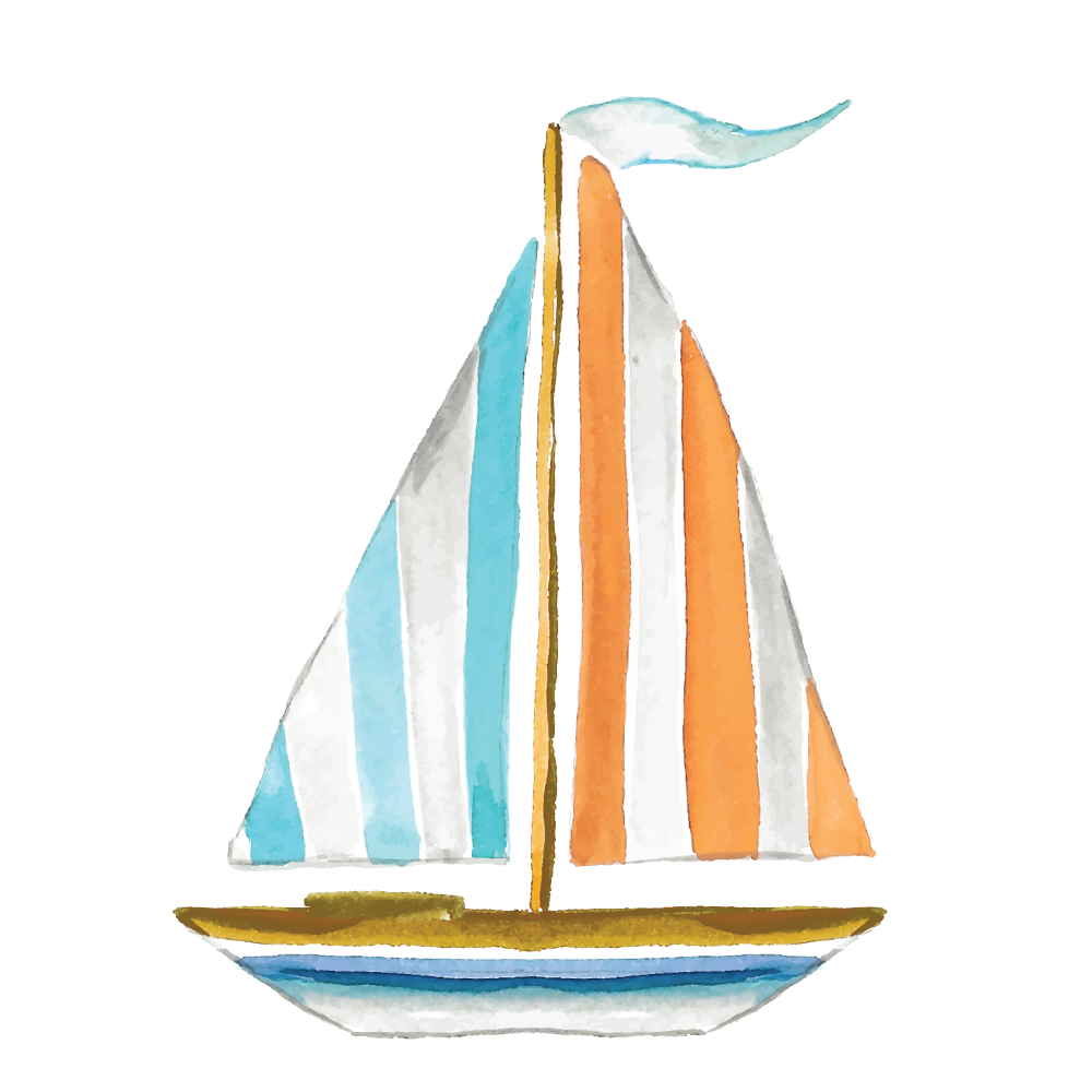 Watercolor Sailboat for Print