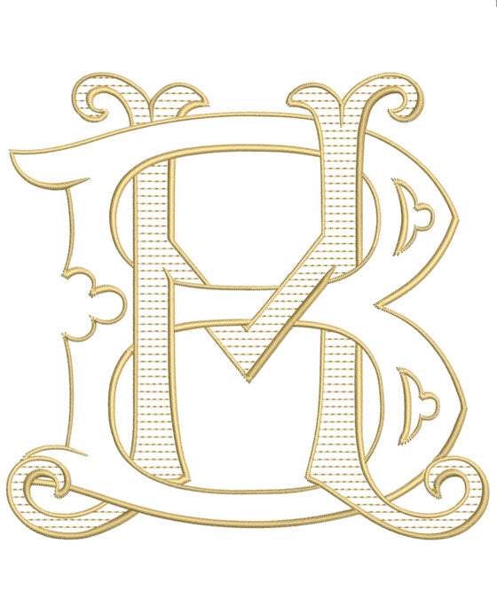 Embroidered Script B Letter B for embroidery – Page 2 – Shuler Studio
