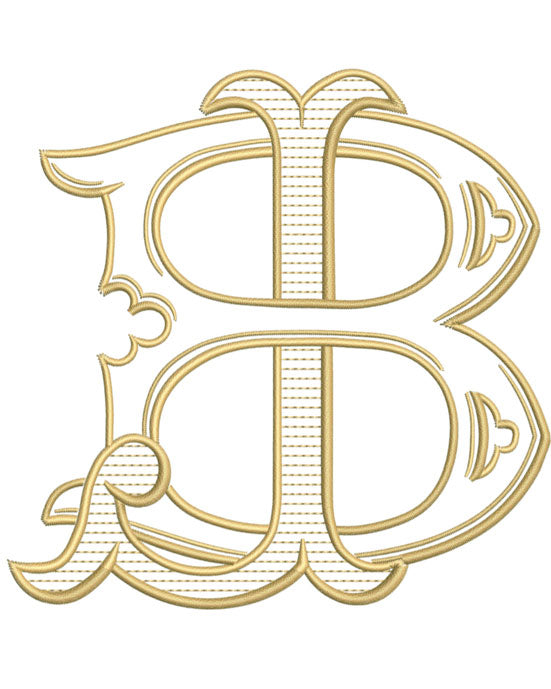 Embroidered Script B Letter B for embroidery – Page 2 – Shuler Studio