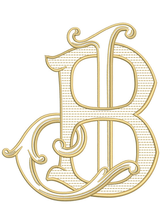 Embroidered Script B Letter B for embroidery – Page 2 – Shuler Studio