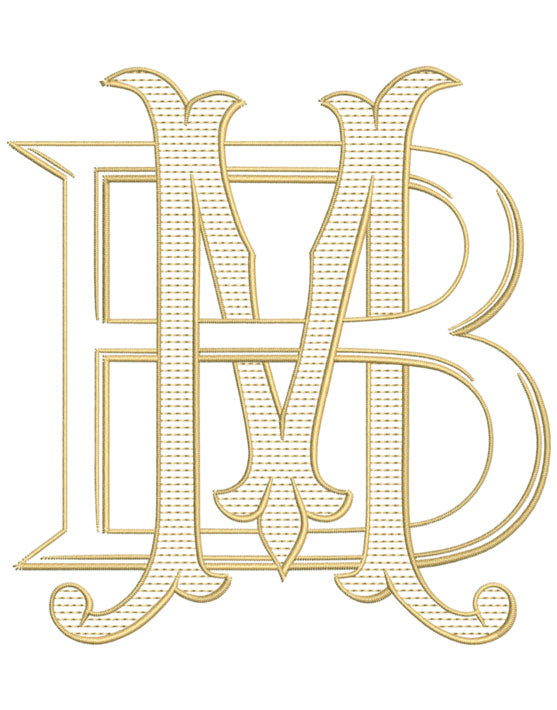 Embroidered Script B Letter B for embroidery – Page 3 – Shuler Studio
