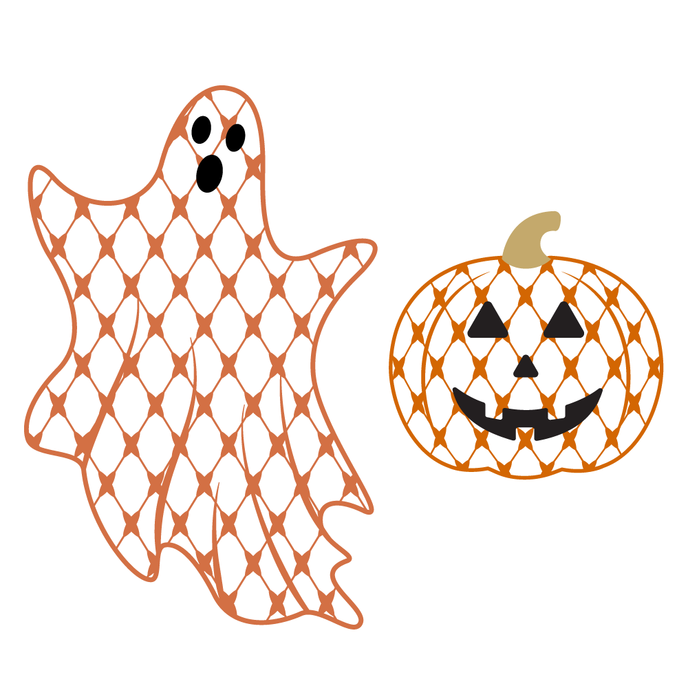 Chic Ghost and Jack-O-Lantern for Print