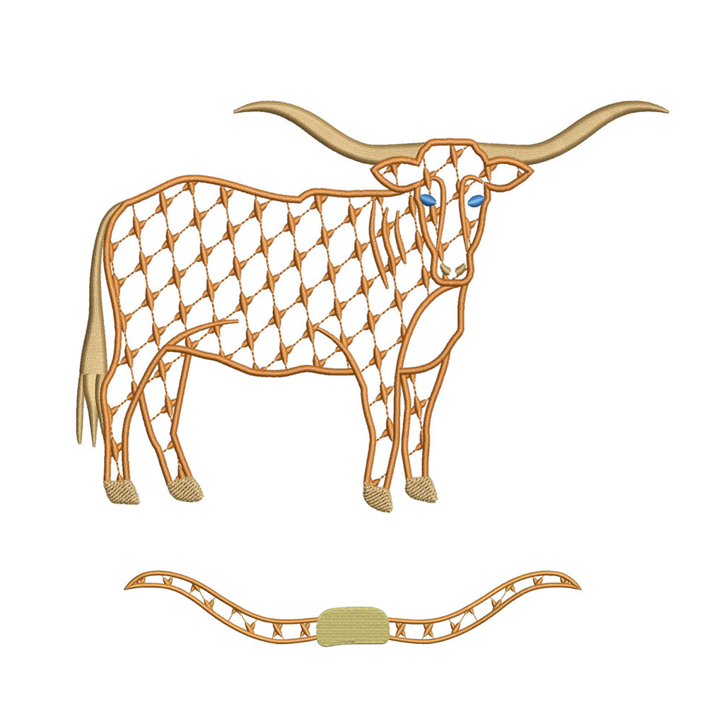 Chic Longhorn for Embroidery