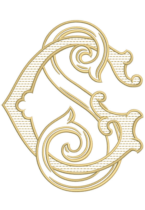 Letter S for embroidery – Shuler Studio