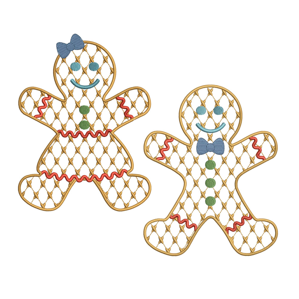 Chic Gingerbread Set for Embroidery