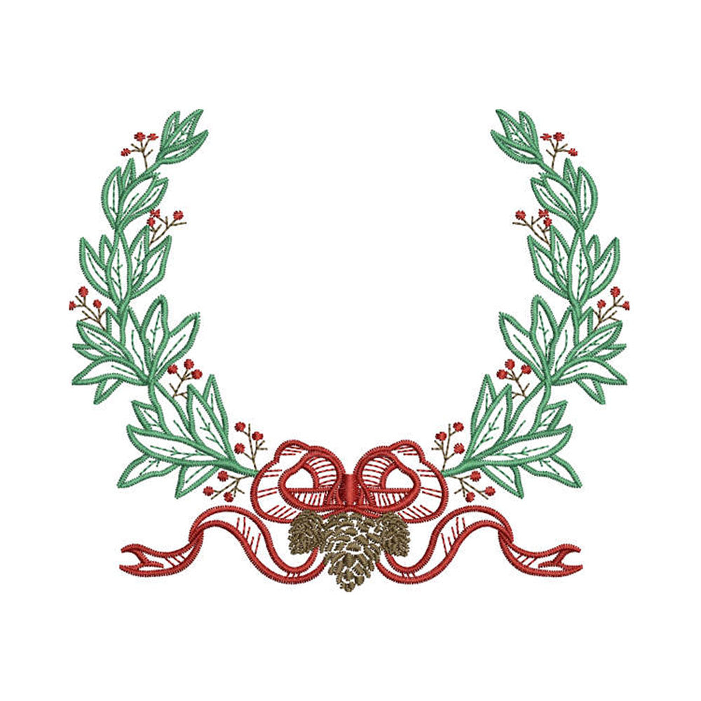 Holiday Wreath for Embroidery