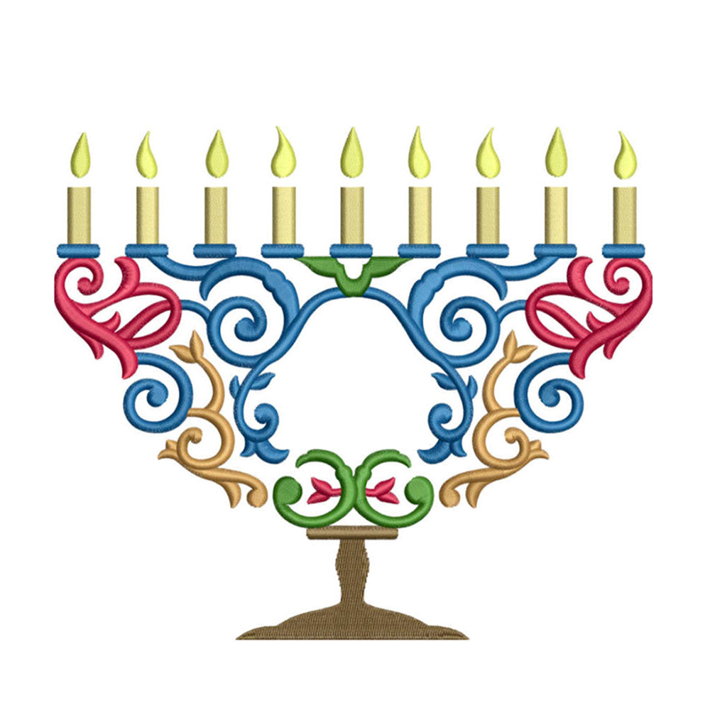 Menorah for Embroidery