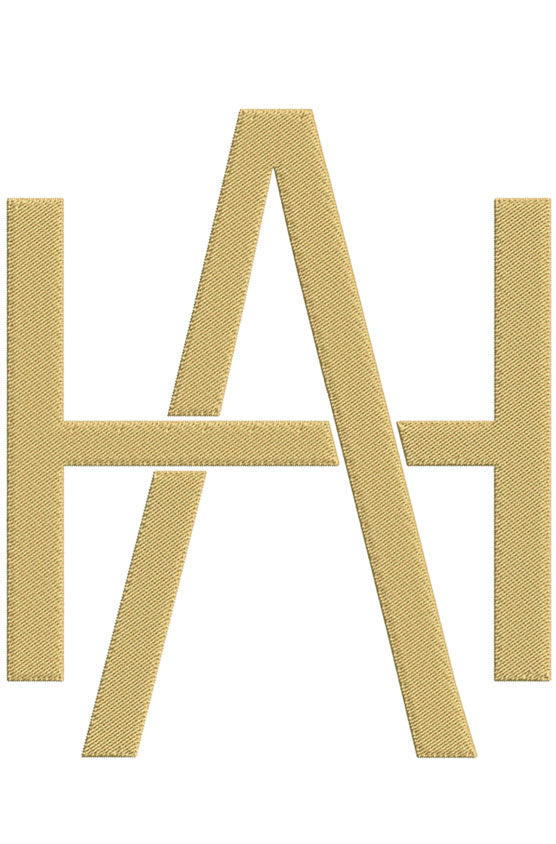 Monogram Block AH for Embroidery