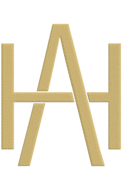 Monogram Block AH for Embroidery – Shuler Studio
