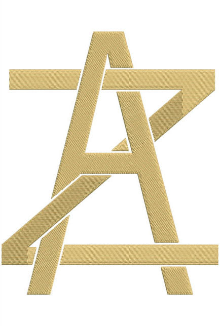 Monogram Block AZ for Embroidery