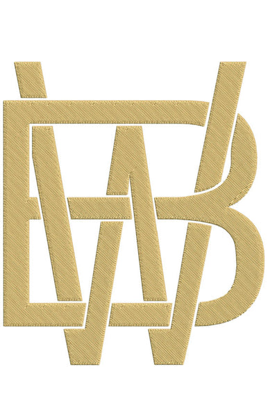 Monogram Block BW for Embroidery – Shuler Studio