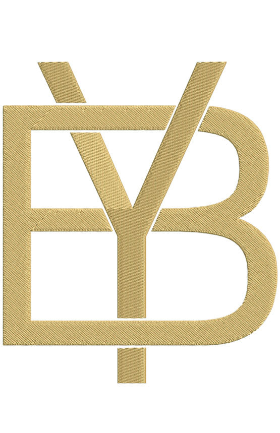 Monogram Block BY for Embroidery