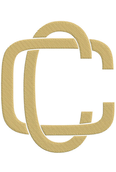 Block Monogram Gc Interlocking Monogram Block CC for Embroidery – Shuler Studio