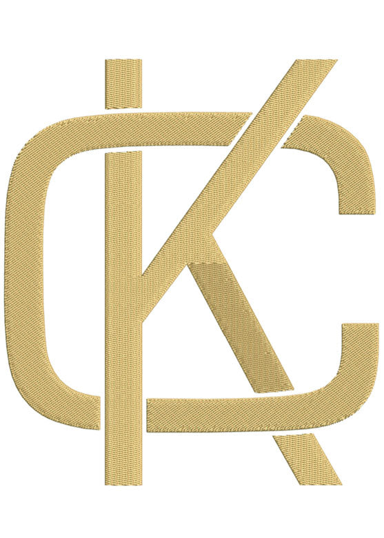 Monogram Block CK for Embroidery