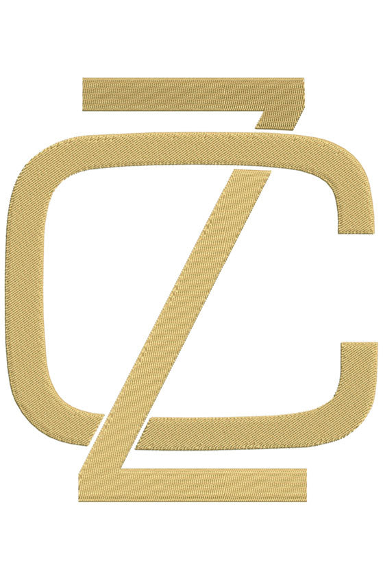 Monogram Block CZ for Embroidery
