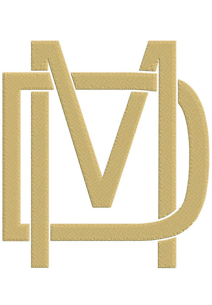 Dmn Monogram Script Monogram Block DM for Embroidery – Shuler Studio
