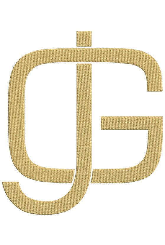 Monogram Block GJ for Embroidery