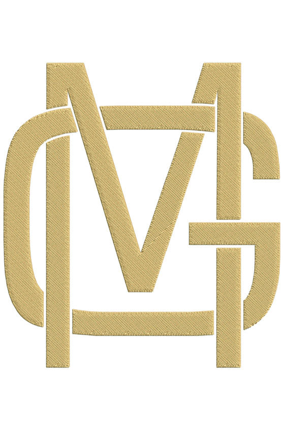 Monogram Block GM for Embroidery
