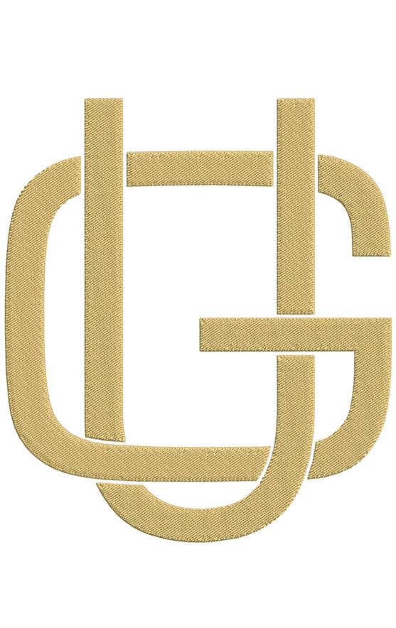 Monogram Block GU for Embroidery