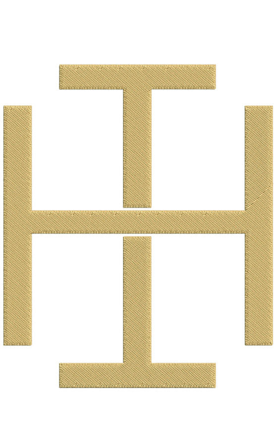 Monogram Block HI for Embroidery