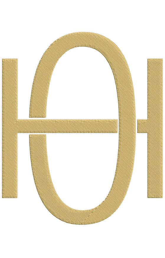 Monogram Block HO for Embroidery