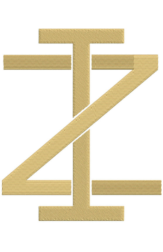 Monogram Block IZ for Embroidery