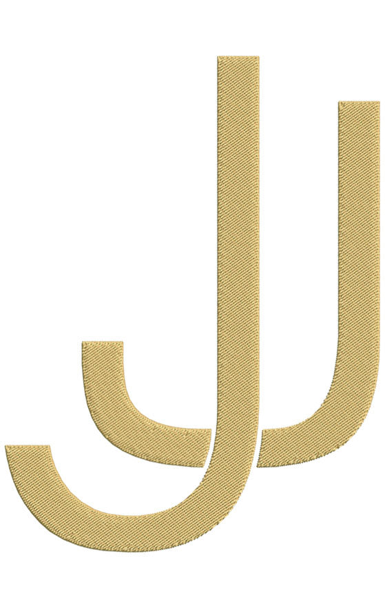 Monogram Block JJ for Embroidery