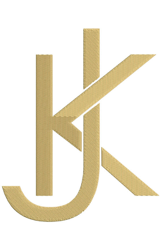 Monogram Block JK for Embroidery