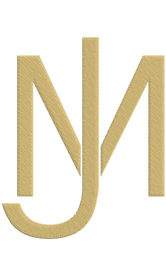 Monogram Block JM for Embroidery