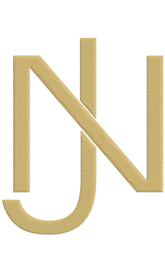 Monogram Block JN for Embroidery