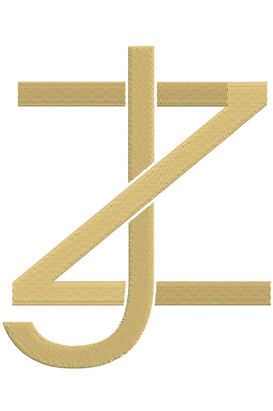 Monogram Block JZ for Embroidery