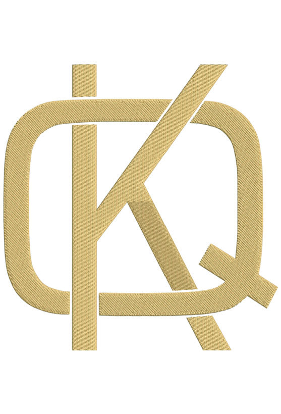 Monogram Block KQ for Embroidery