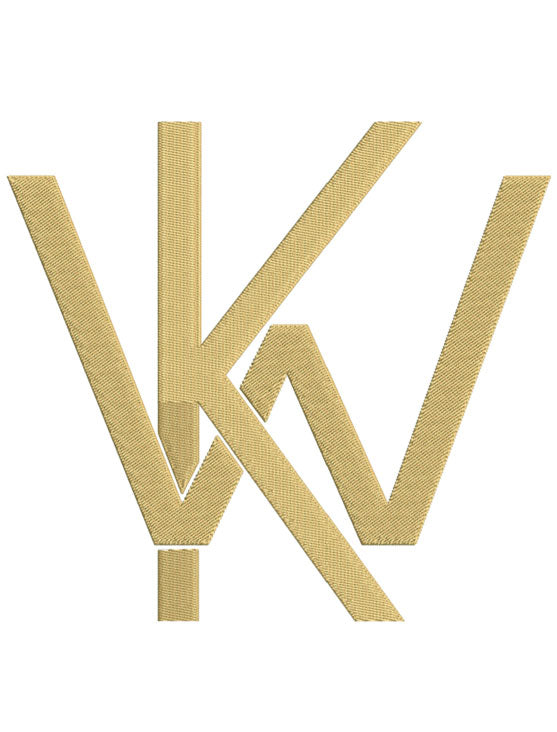 Monogram Block KW for Embroidery