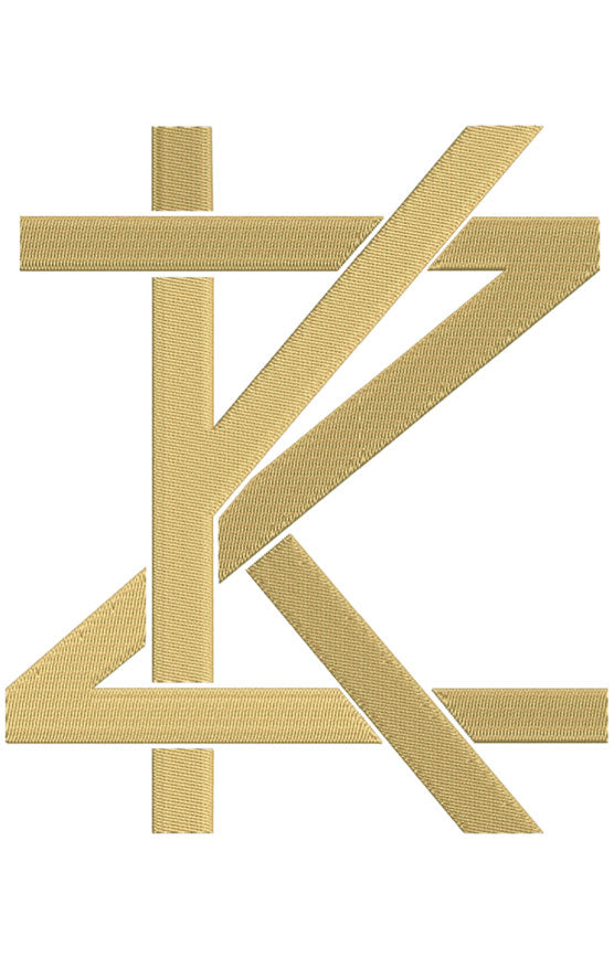 Monogram Block KZ for Embroidery