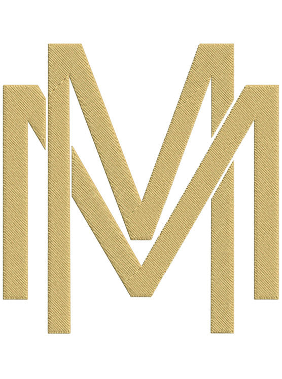 Monogram Block MM for Embroidery