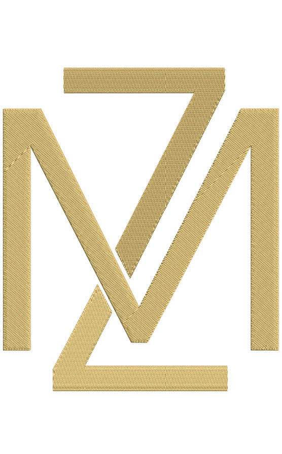Monogram Block MZ for Embroidery