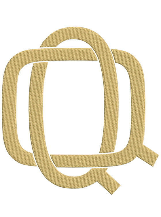 Monogram Block QQ for Embroidery