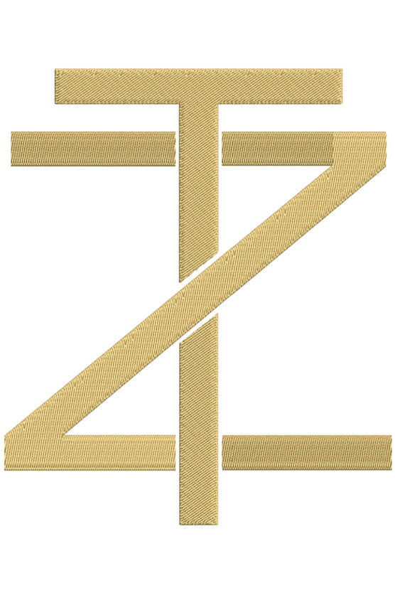 Monogram Block TZ for Embroidery