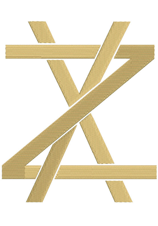 Monogram Block XZ for Embroidery