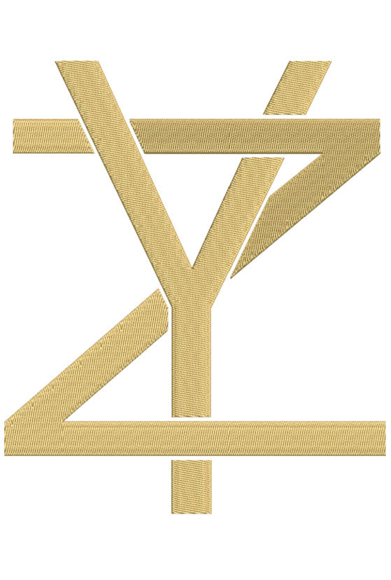 Monogram Block YZ for Embroidery