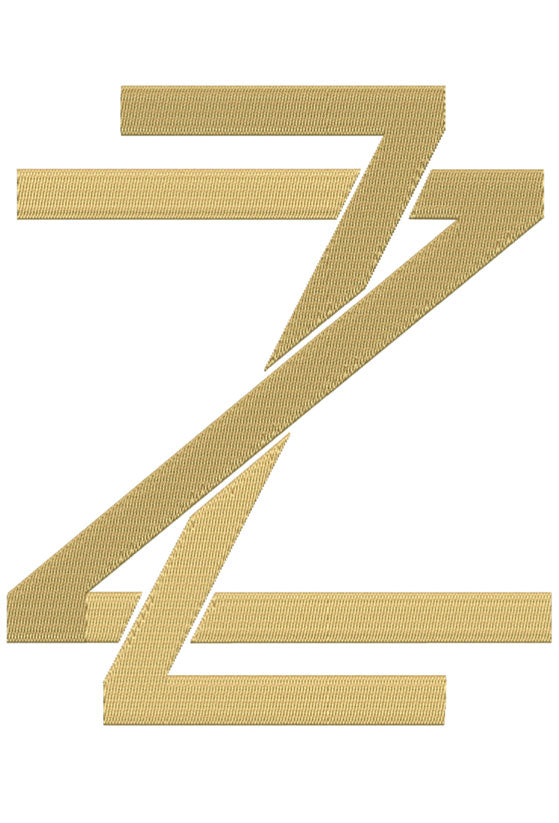 Monogram Block ZZ for Embroidery