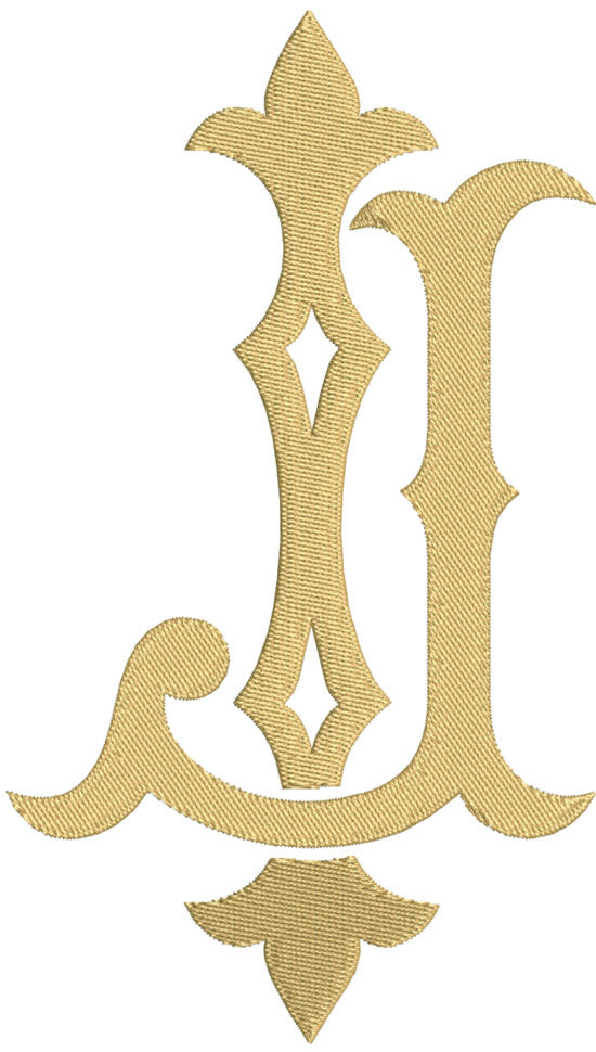 Monogram Chic IJ for Embroidery