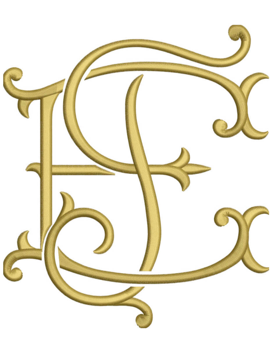 Monogram Couture EF for Embroidery